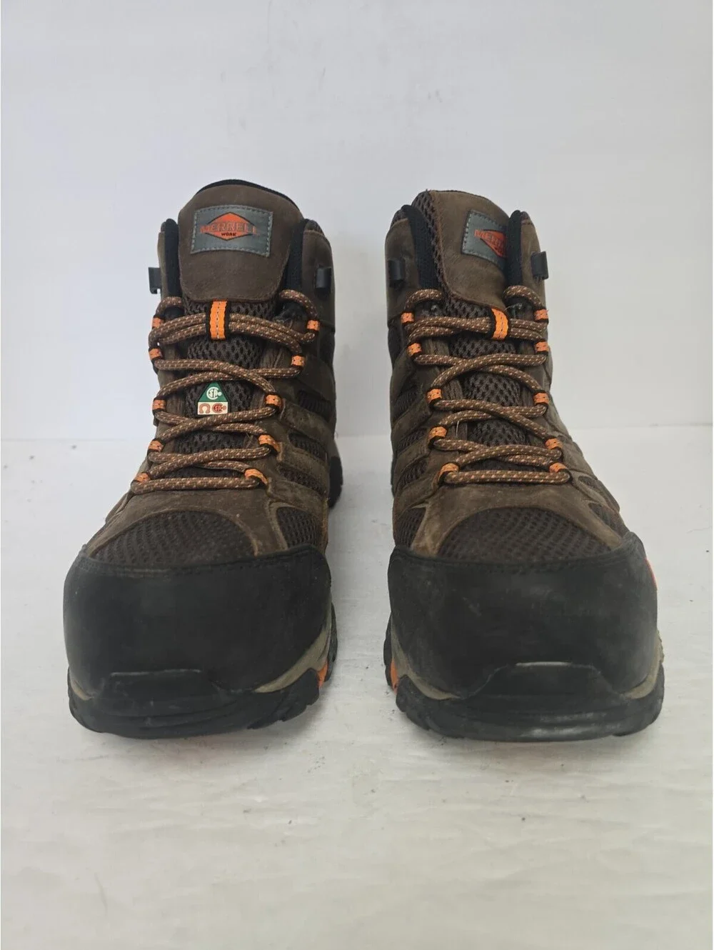 Merrell Mens Moab 2 Ventilator Mid Waterproof Comp Toe CSA Work Boot Brown 11.5W